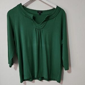 Talbots Forest Green Long Sleeve Top
